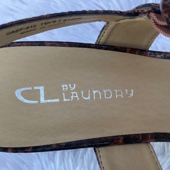 NIB Laundry Python Platform Sandals Size 10 - Picture 7 of 10